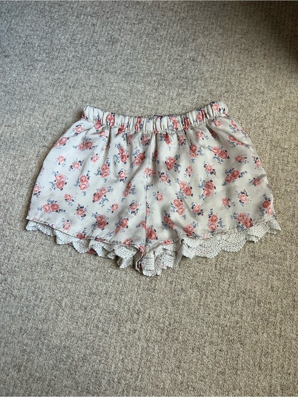 Tea and Rose silk shorts